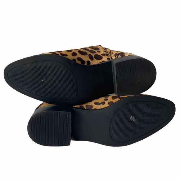 Steven by Steve Madden Boots Choncey Leopard Ankle Booties Slip On Tan Women's 7 - Picture 8 of 9